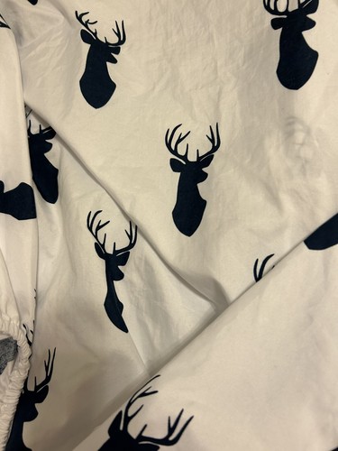 Sweet Jojo Designs Blue Stag Fitted Crib Sheet - Standard Crib/Toddler/Lot Of 2