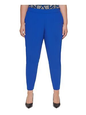 

CALVIN KLEIN Womens Zippered Wear To Work Pants Plus, Синий, X18PL884