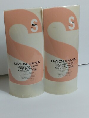 2  Tigi S Factor Diamond Dreams  With Cashmere & Pearls Conditioner 8.45 oz 