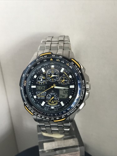 時計 CITIZEN Eco-Drive BLUE ANGELS Citizen Men's Blue Angels Skyhawk A-T Eco-Drive Stainless