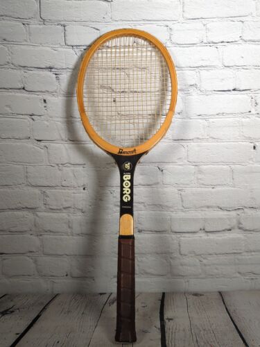 Vintage Bancroft Tennis Racquet Wood By Bjorn Borg Personal 