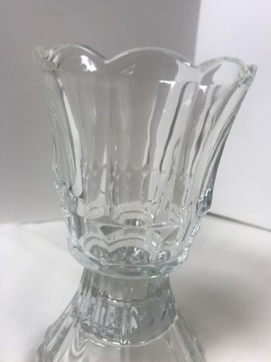 Home Interiors Homco Votive Cup Sconce Small Candle Holder Clear Glass 3 1/2”