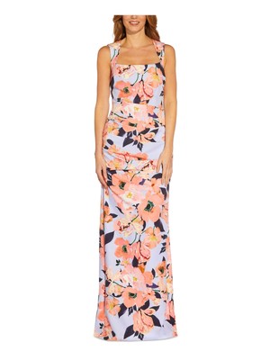 

ADRIANNA PAPELL Женское фиолетовое вечернее платье в полный рост без рукавов сзади, Фиолетовый