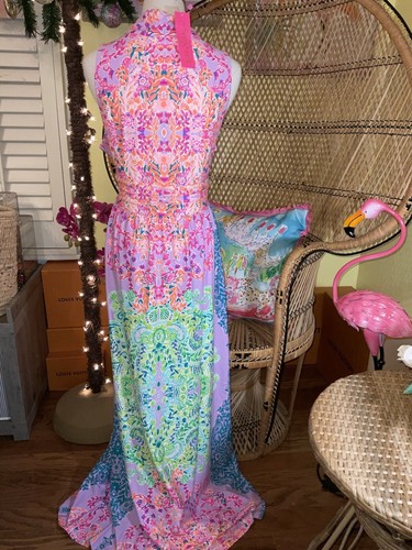 Pre-owned Lilly Pulitzer Pearce Maxi Dress Sunshine ☀️ Vibes Size M,l,xl In Yellow