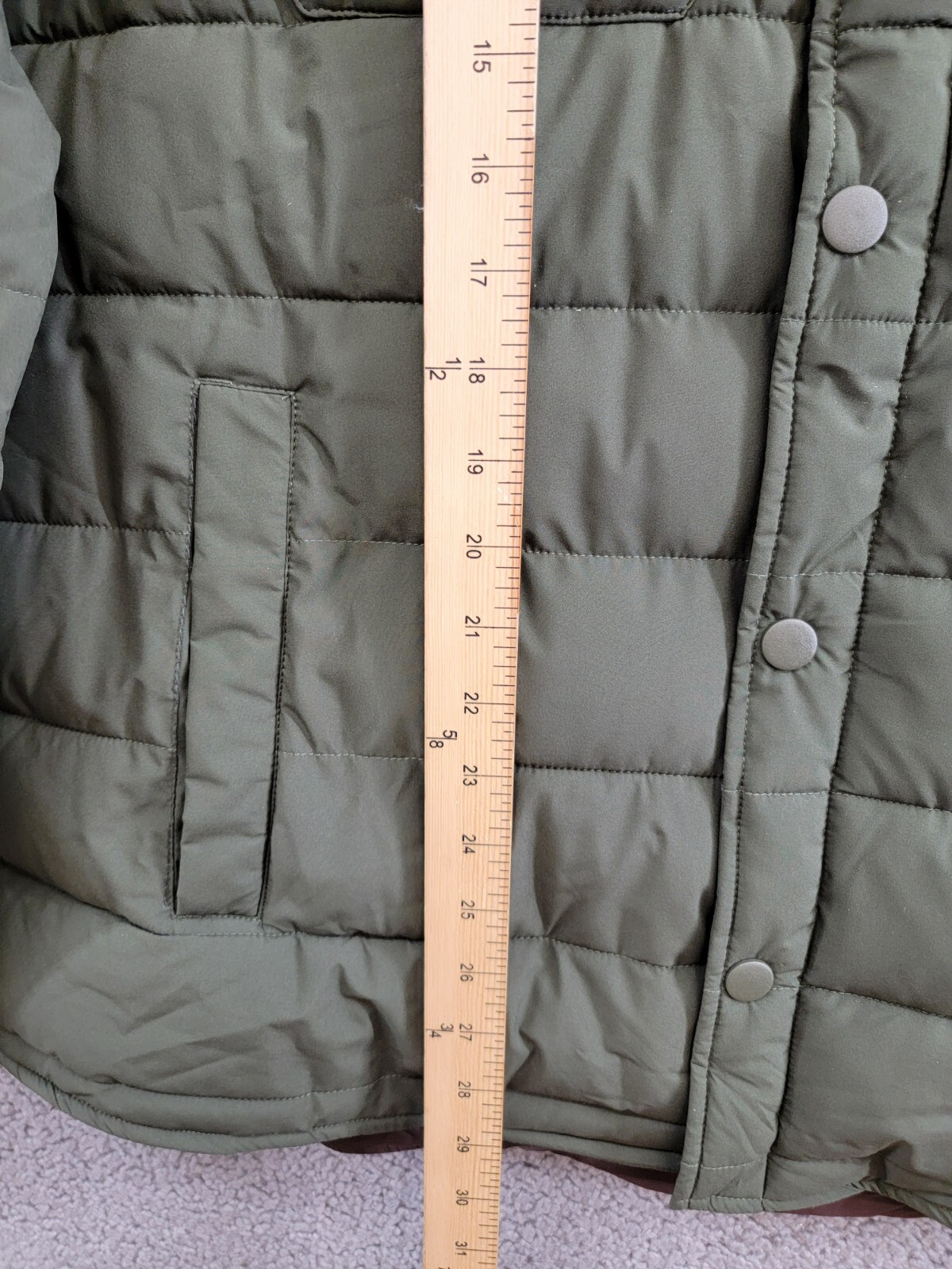 BASS OUTDOOR Colorblocked Padded Shacket Men's XL Green Snap Front Closure L/S - Picture 7 of 16