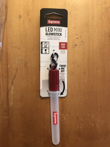 SUPREME Night Lite Keychain Light LED Mini Glowstick  SS18 Red Box Bogo