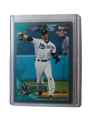 2010 Topps Opening Day Blue Florida Marlins Baseball Card #190 Jorge Cantu /2010