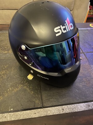 Stilo ST4 CMR2007 W/Blue Iridium Shield Black 54 X-Small Like New Karting Helmet
