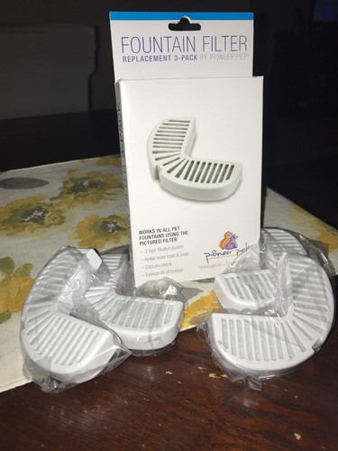 Pioneer Pet Raindrop Fountain Water Filters 3 Pack + 1 (Total Of 4 filters)