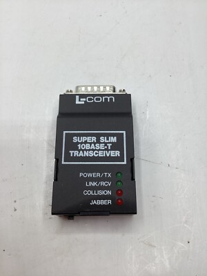 L-Com Ethernet Super Slim 10BAse-5/T Transceiver LCTP-10BT-10B5 *FAST SHIPPING*