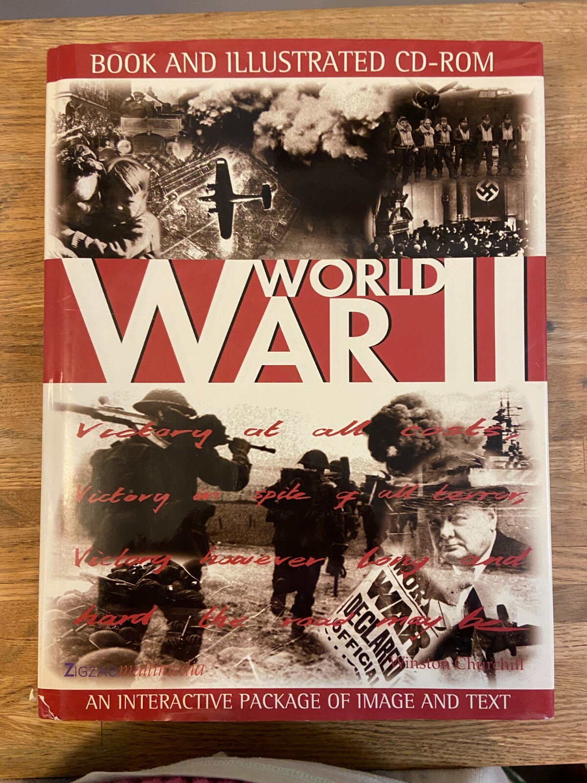 Large Zigzag WWII World War II Illustrated Book with CD-ROM