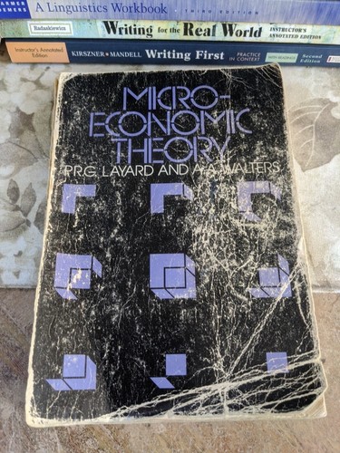 MICROECONOMIC THEORY By Peter Richard Grenville Layard Very