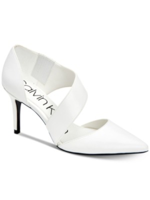 

CALVIN KLEIN Womens White Croc Gel Pod Rand Gella Stiletto Туфли без шнуровки, Белый, E00059