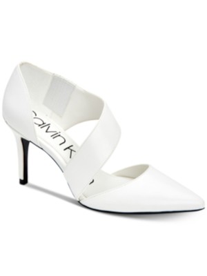 CALVIN KLEIN Womens White Croc Gel Pod Rand Gella Stiletto Туфли без шнуровки 7 M