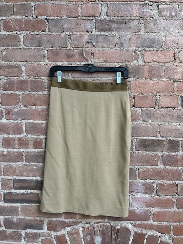 スカート PRADA Dark Brown Cotton Skirt Vintage Chocolate Prada A-Line Skirt - Dark brown | Garmentory