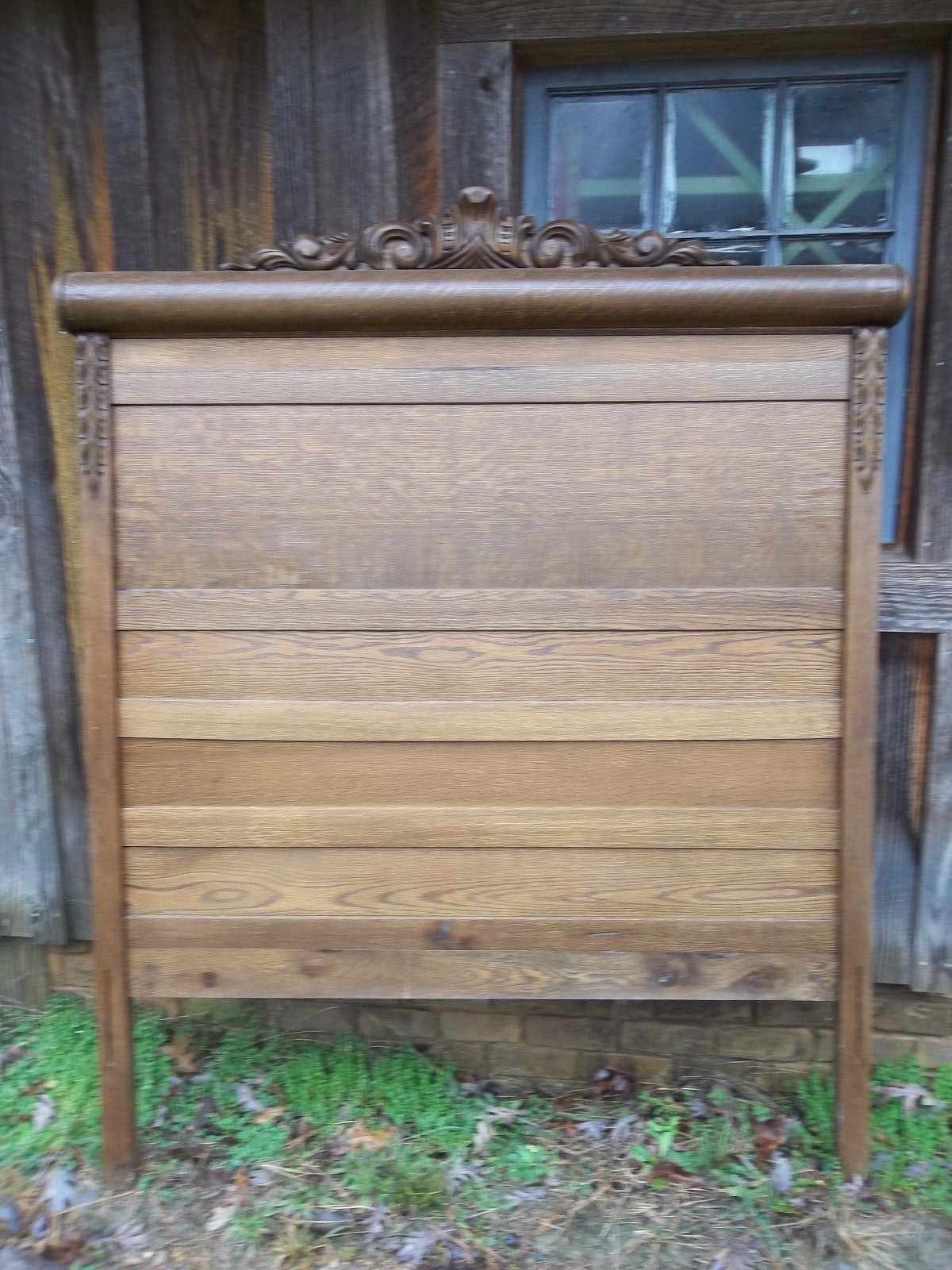 Vintage Country French Cottage Farmhouse Full Size Bed Headboard Footboard Rails