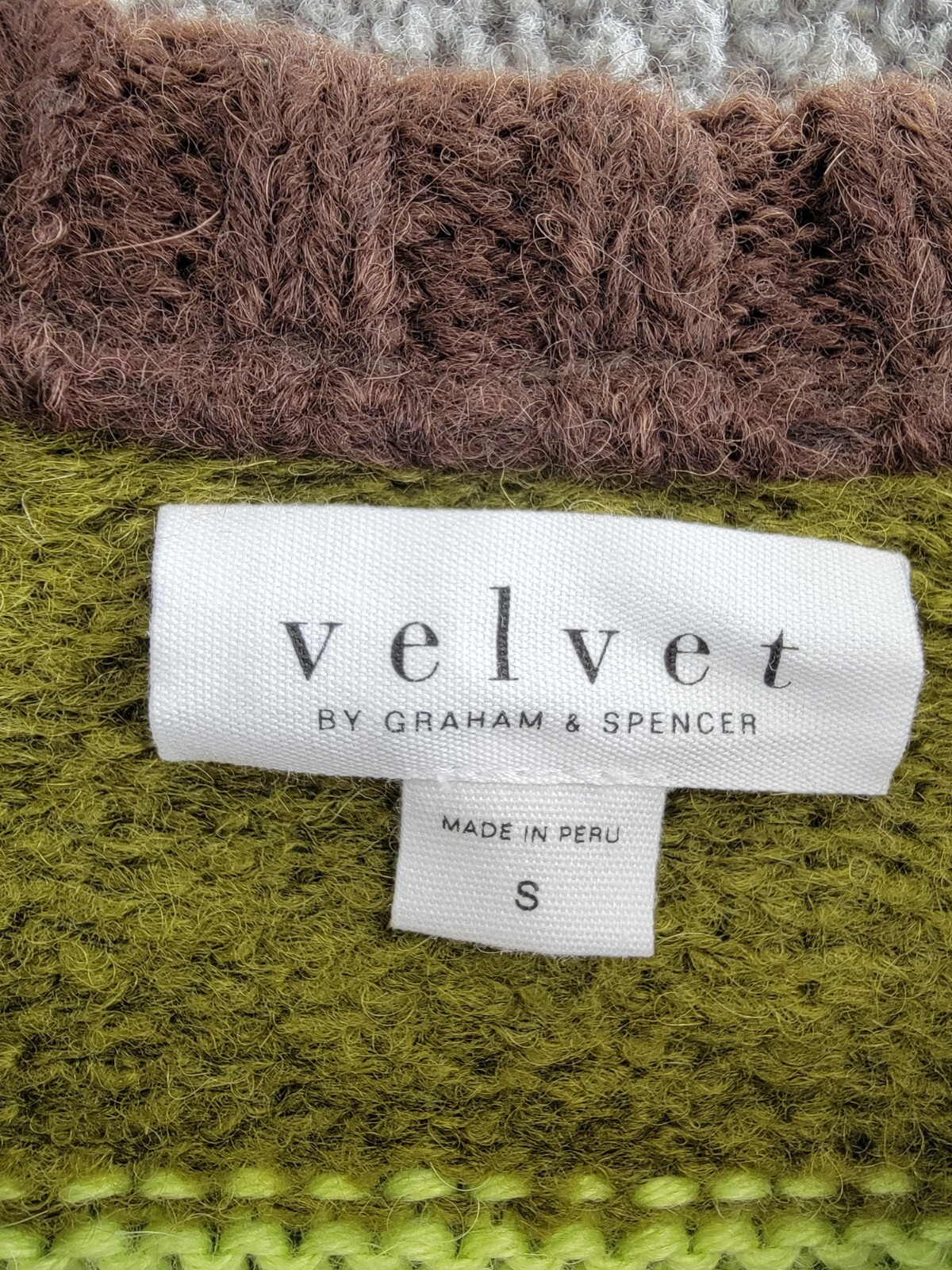 Velvet by Graham & Spencer Nessie Striped Sweater Women's S Multi Crew Neck L/S - Picture 9 of 16