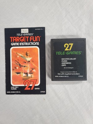 Target Fun 1977 Atari 2600 Video Game Cartridge with Manual 