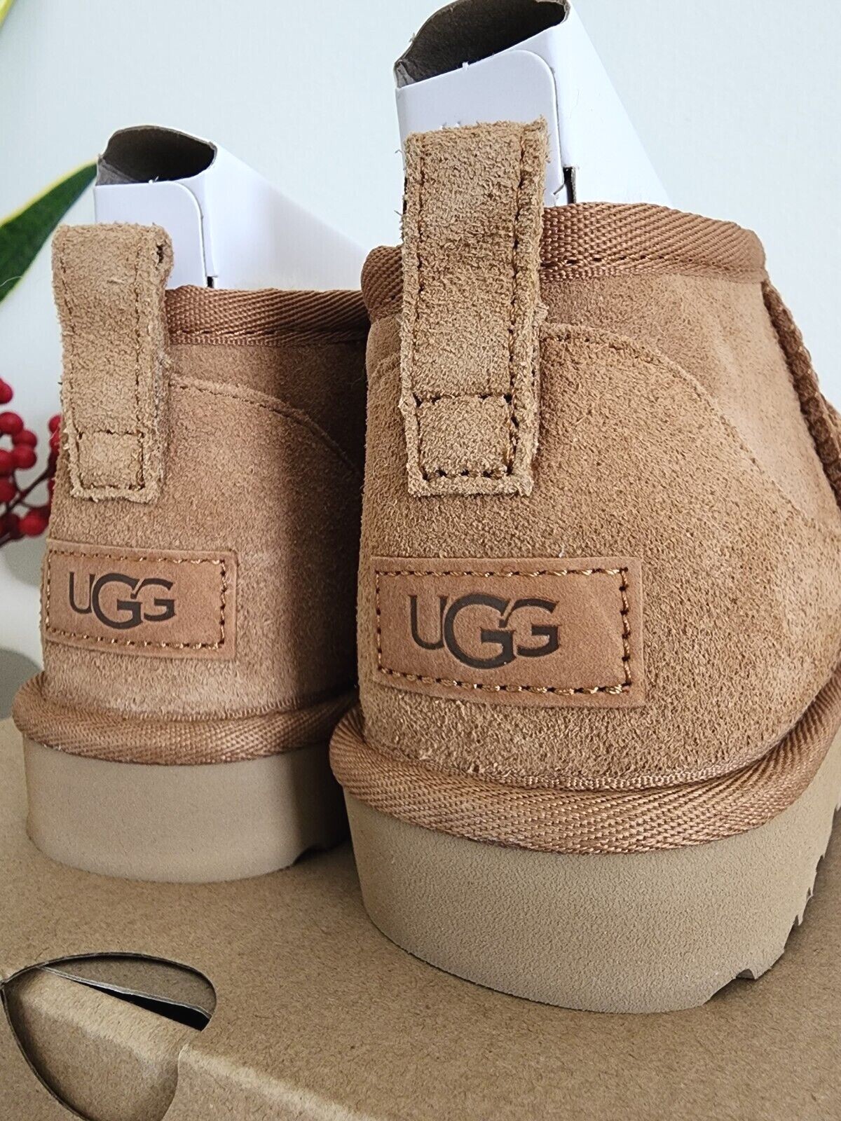 Pre-owned Ugg Brand 100% Authentic  Classic Ultra Mini Chestnut 1116109 Women's Boots In Brown