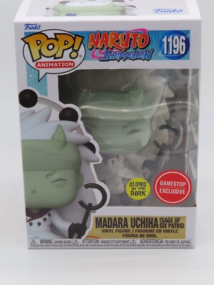 Funko Pop Naruto Madara Uchiha Six Paths #1196 Glow GITD Gamestop Exclusive