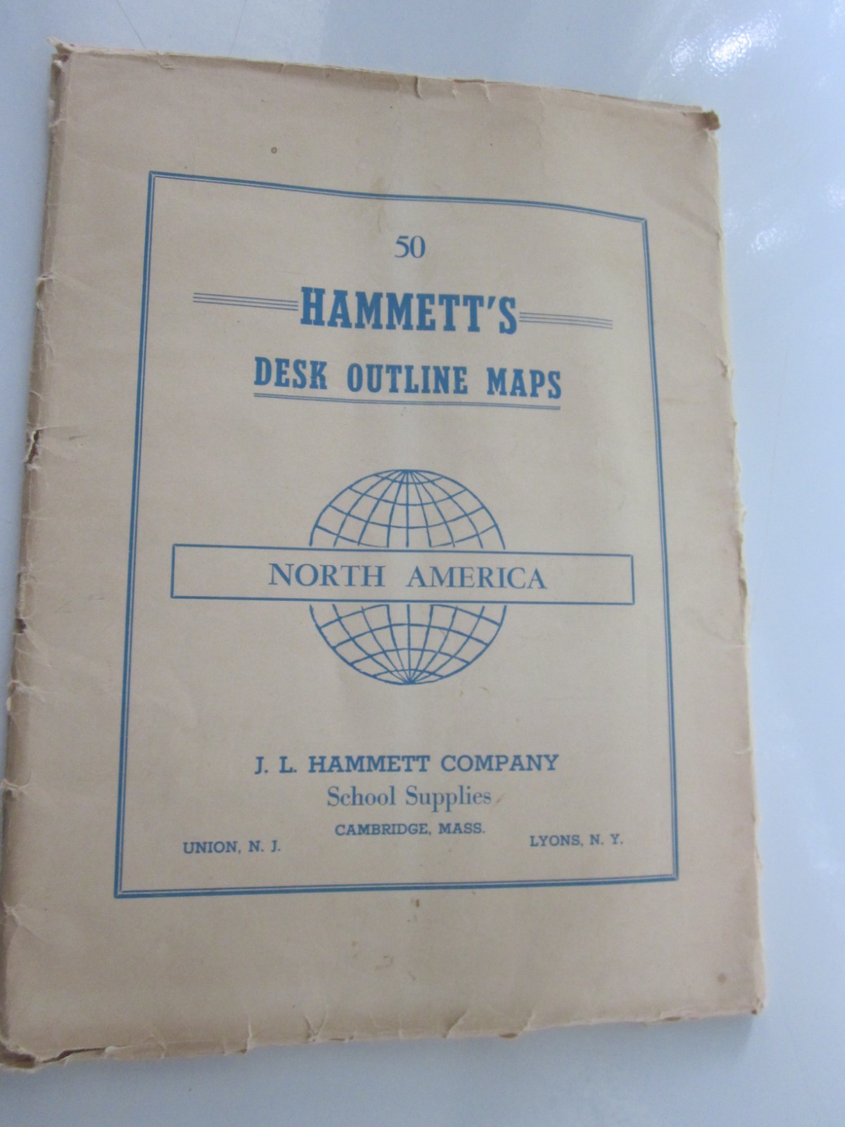 OUTLINE MAP NORTH AMERICA HAMMETT'S DESK OUTLINE MAPS Gr 4-8 +/- 50 MAPS VINTAGE