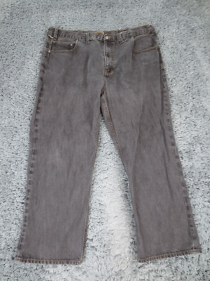Foundry Jeans Mens 46x30 Gray 100% Cotton Denim Straight Wide Leg Faded Workwear