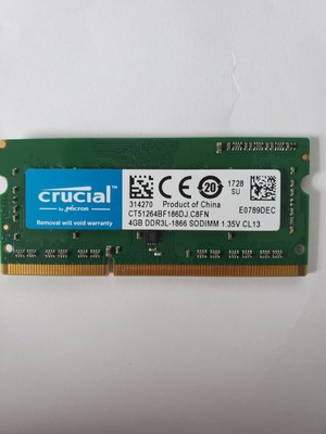 Crucial Ctbf160b 8gb Ddr3l 1600 Sodimm 1 35v Cl11 Ctbf160b M16fn