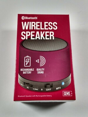 GEMS Mini Wireless Bluetooth Speaker - Micro SD TF - Pick Color!