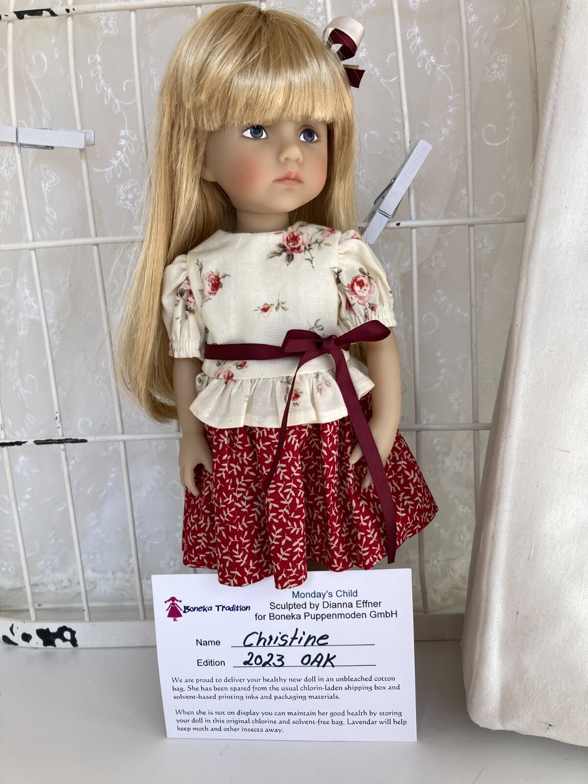 Dianna Effner Boneka Doll Monday's Child ~ Christine Dianna Effner Boneka Doll Monday's Child ~ Christine