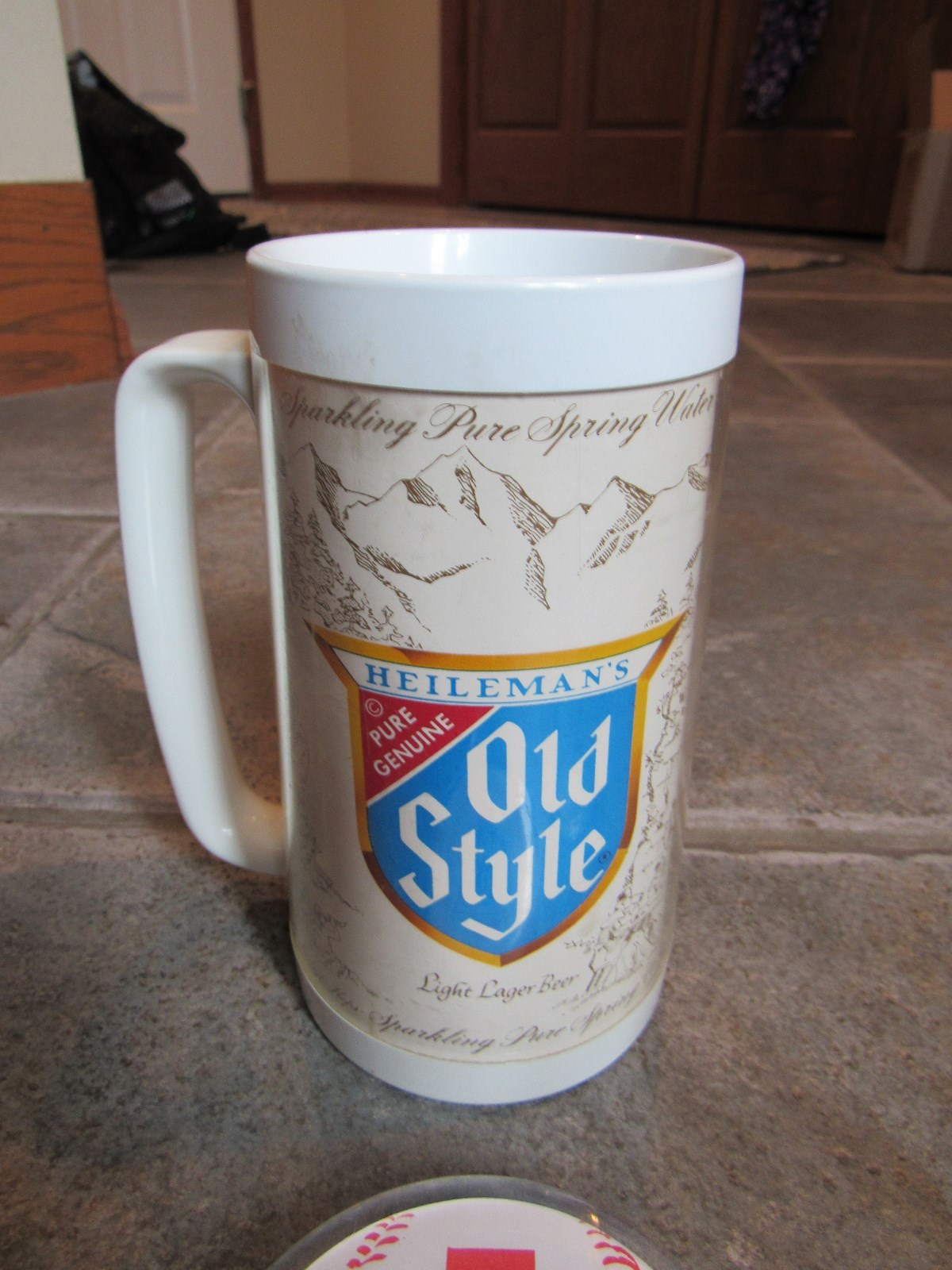 OLD STYLE chaser taster 2 beer glass Thermo serv mug plasticTapper LOT baseball