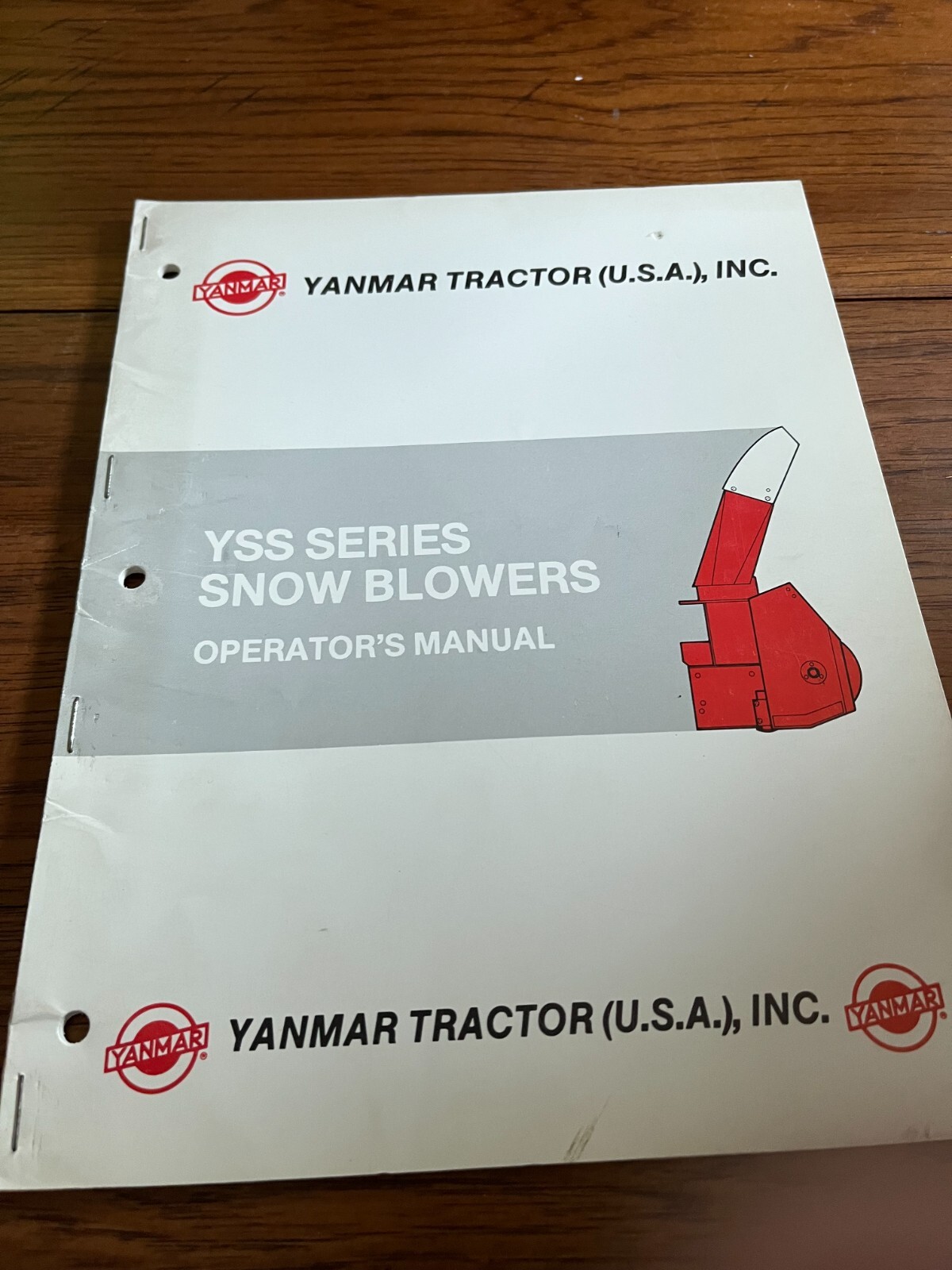 Operator's Manual Fcca Yanmar Yss Series Snow Blower
