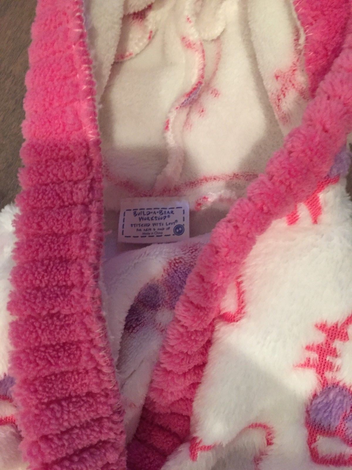 Build a Bear Hello Kitty Robe Sleep Clothes Pink White