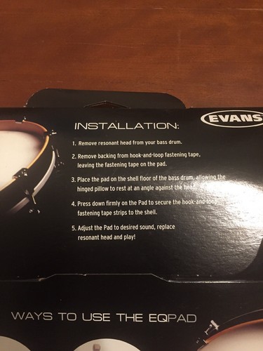 Evans EQ Pad Bass Drum Muffler Percussion Mutes & Dampening