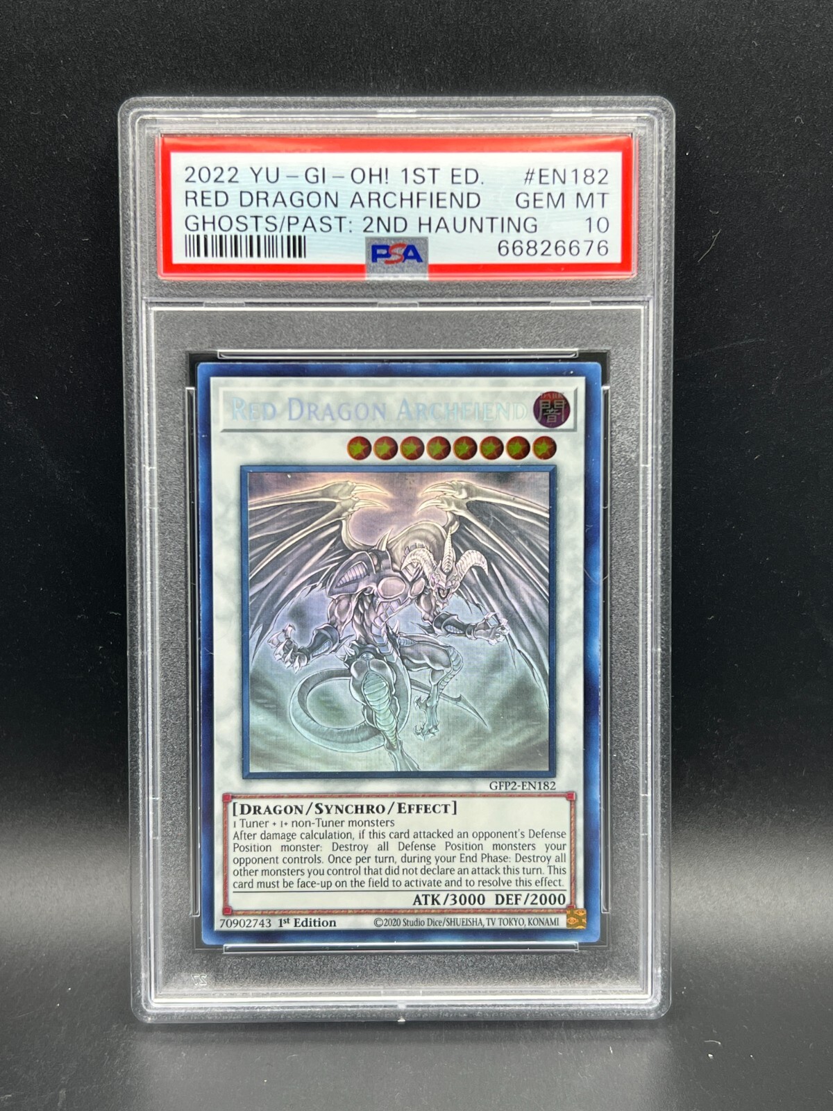 Yugioh PSA 10 GEM MT Red Dragon Archfiend GFP2-EN182 Ghost Yugioh PSA 10 GEM MT Red Dragon Archfiend GFP2-EN182 Ghost