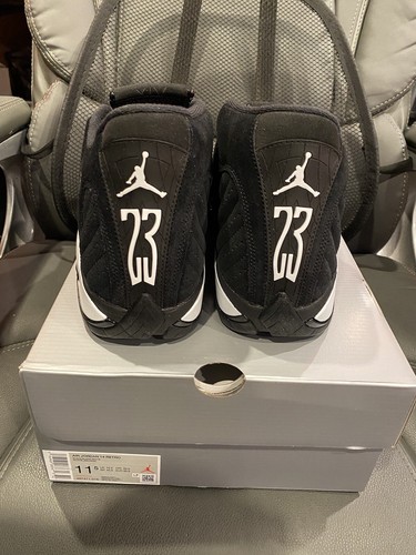 JORDAN SIZE 11.5 - AIR JORDAN 14 RETRO BLACK WHITE