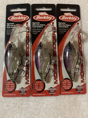 (LOT OF 3) BERKLEY MONEY BADGER 6.75.  1/2oz.  NORTHERN LIGHTS NIP