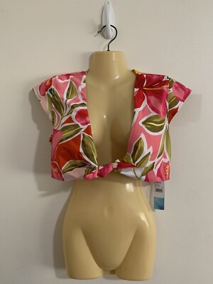Beach Betty By Miracle Brands Womens Bathing Suit Top Multicolor Floral size M