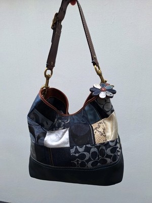 Coach Vintage Multicolor Patchwork Demi Hobo Shoulder Bag Purse