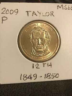 2009-P $1 Zachary Taylor 🇺🇸 Presidential Dollar 1st Day of Issue (BU)