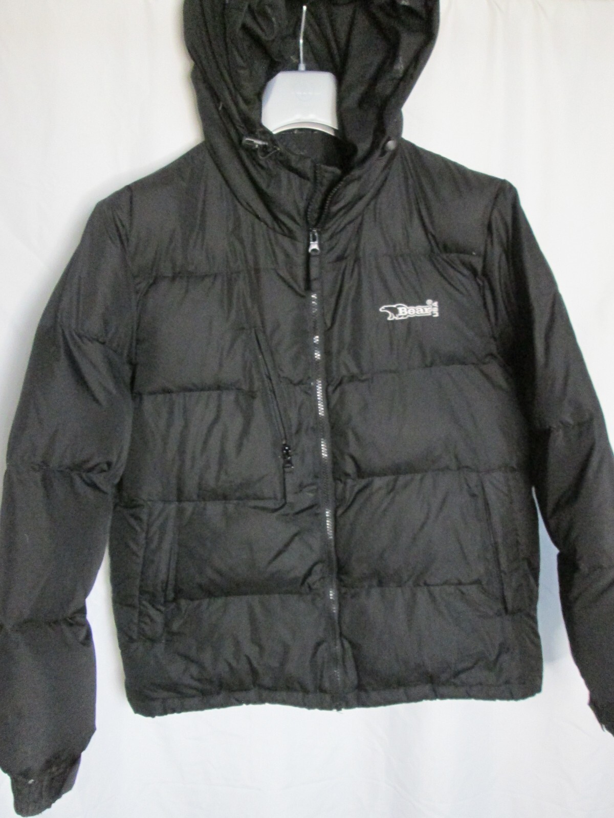 BEAR USA Women's Full Zip Black Puffer Down Jacket Hooded BEAR USA Women's Full Zip Black Puffer Down Jacket Hooded
