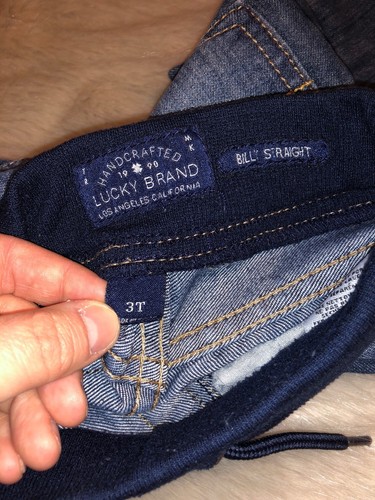 Little Boys Toddler Lucky Brand Jeans Billy Straight Leg Size 3T Elastic Waist