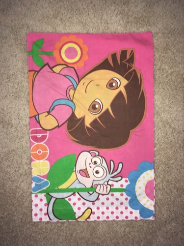 Nickelodeon Dora The Explorer VINTAGE 1 Flat Sheet 1 Pillow Case Twin Size Nice!