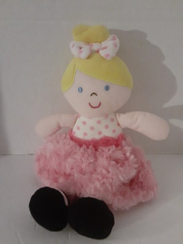 Baby Doll Plush Lovie Blonde Rattle Swirl Skirt Pink Stuffed Animal Okie Dokie