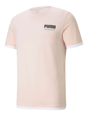 

Мужская летняя футболка PUMA Court Elevate с розовым логотипом и классическим рисунком, Розовый, 84581327