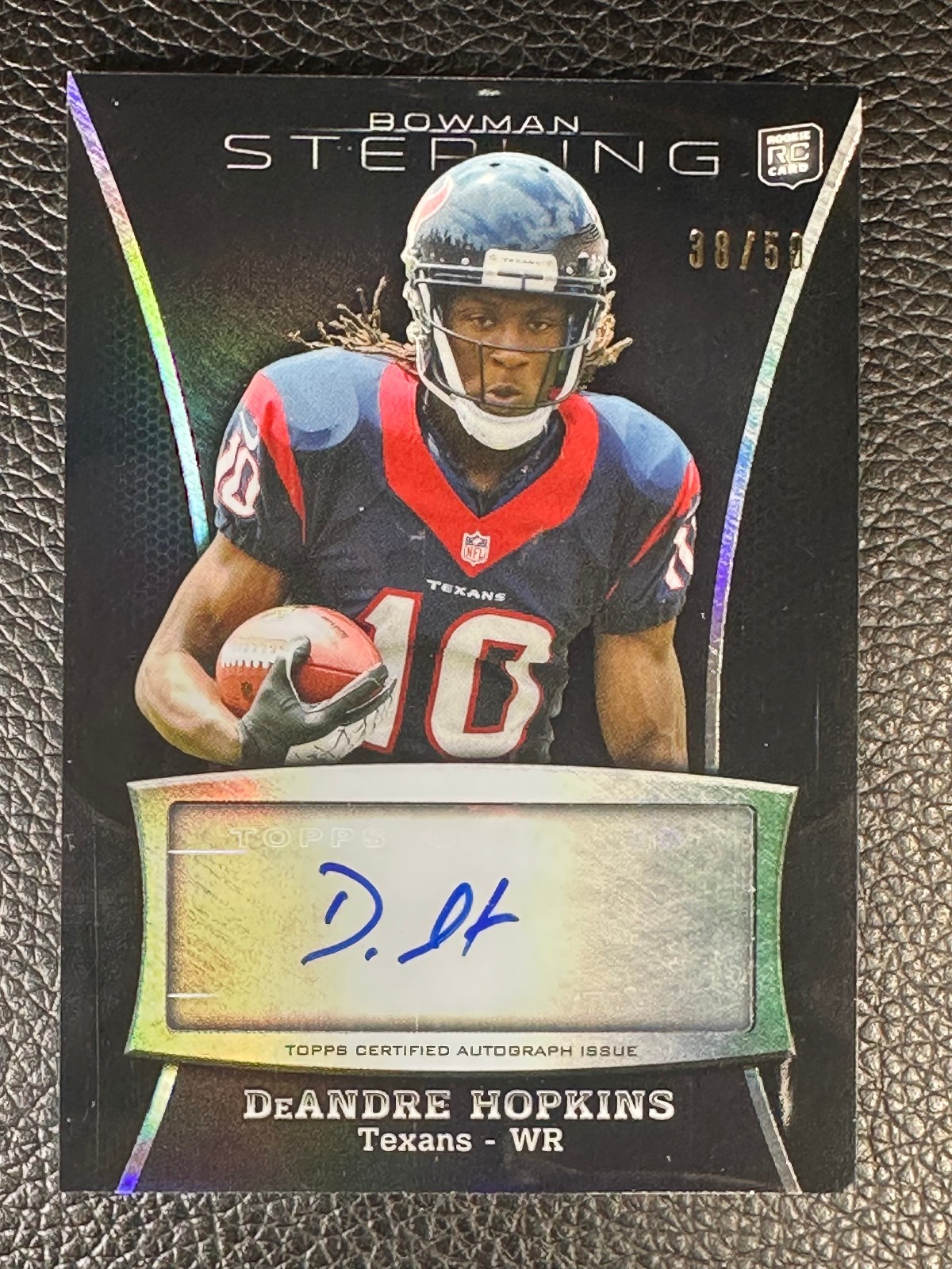 2013 Bowman Sterling Refractor DeAndre Hopkins 38/50 Auto Autograph RC Rookie