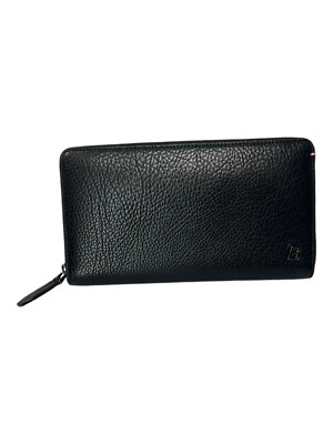 Bally Balen 6218473 Travel Wallet Black Calf Grained Leather MSRP $720