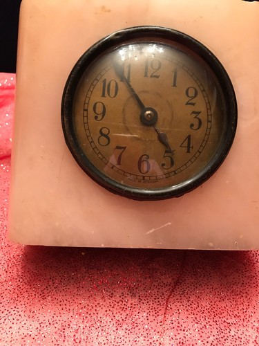 Estate Antique Solid Marble Wind-up Clock/Still Works