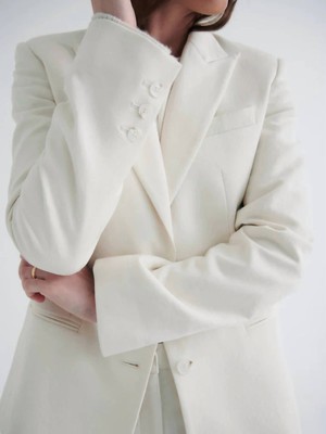 Pre-owned Twp Husband Blazer In White - Size S