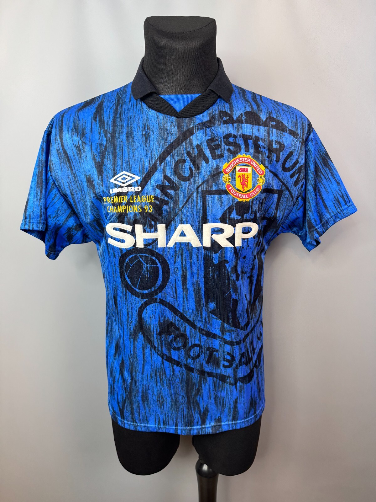 MANCHESTER UNITED 1992 1993 AWAY SHIRT FOOTBALL SOCCER UMBRO