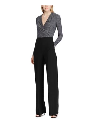 

RALPH LAUREN Женский черный комбинезон с прямыми штанинами и длинными рукавами Petites